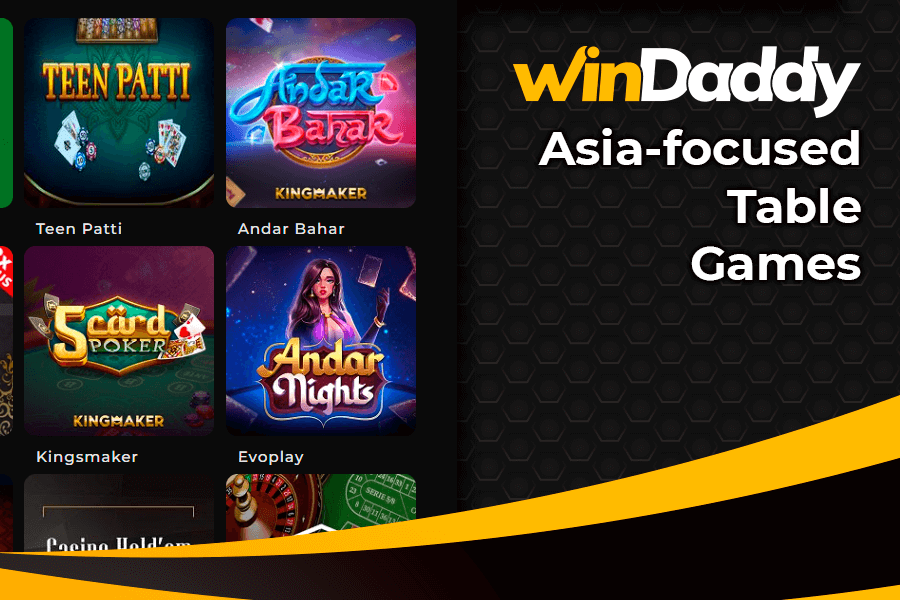 Asia-focused table games on winDaddy