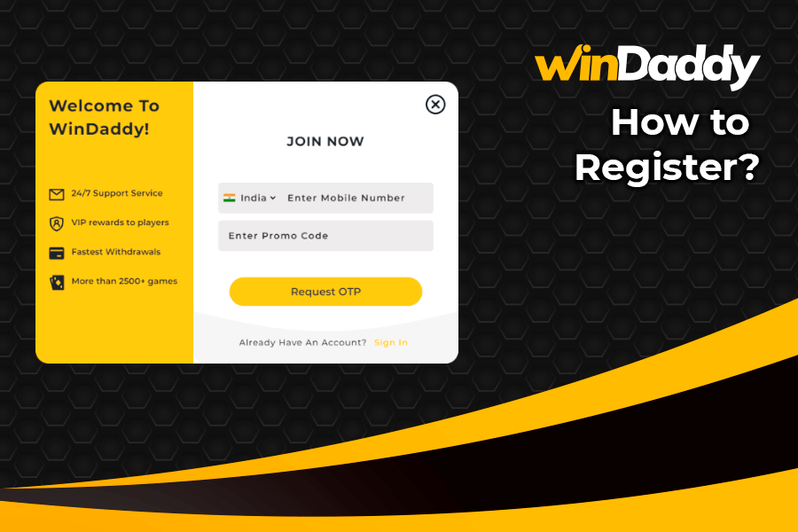 How to register at winDaddy